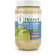TNT010 | TRU-NUT Keto Collagen Peanut Butter Flavor Protein Powder, 10.6 oz jar