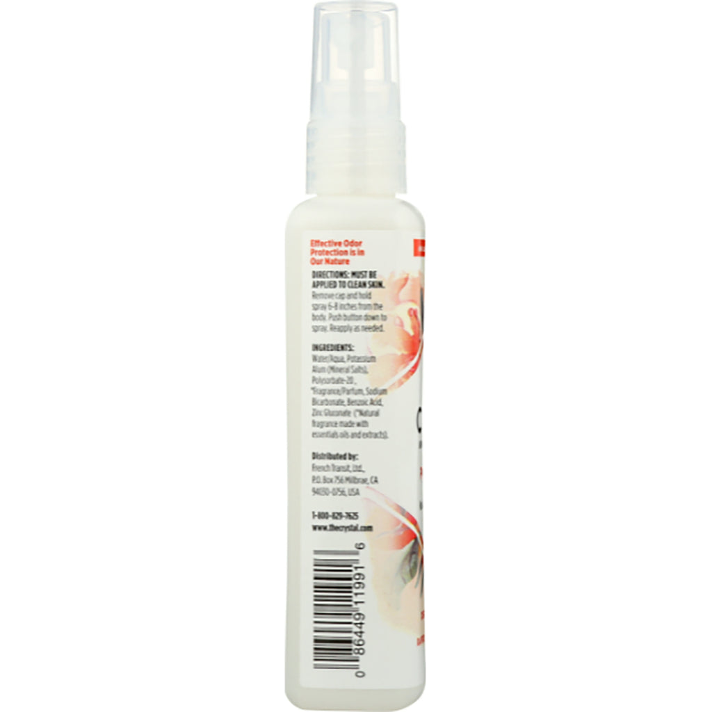 CRY010 | Back label of white spray bottle showing ingredients, directions, and barcode - Thumbnail