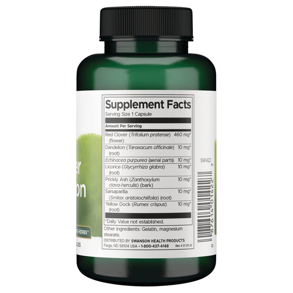 SW422 | Back label with supplement facts and serving information - Thumbnail
