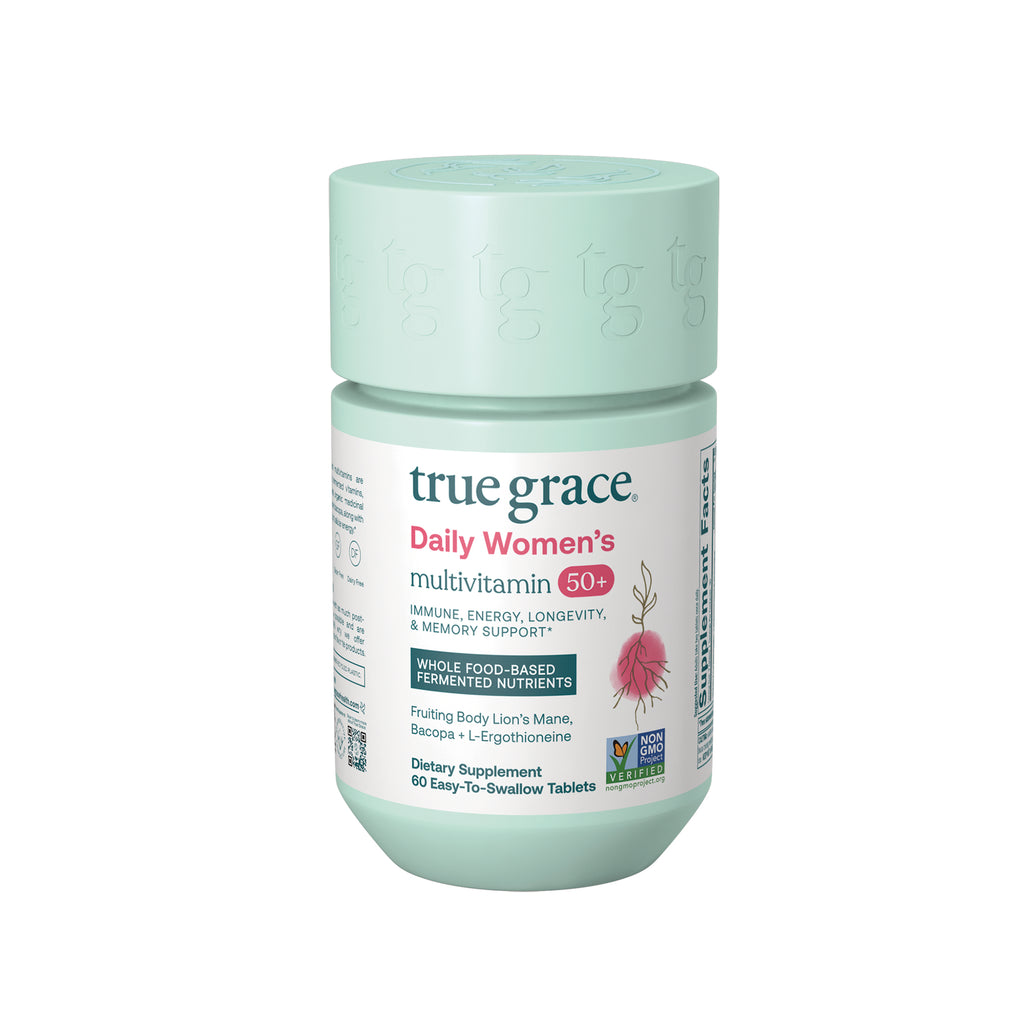 TG007 | True Grace Daily Women's Multivitamin 50+ bottle, front label, 60 tablets - Thumbnail