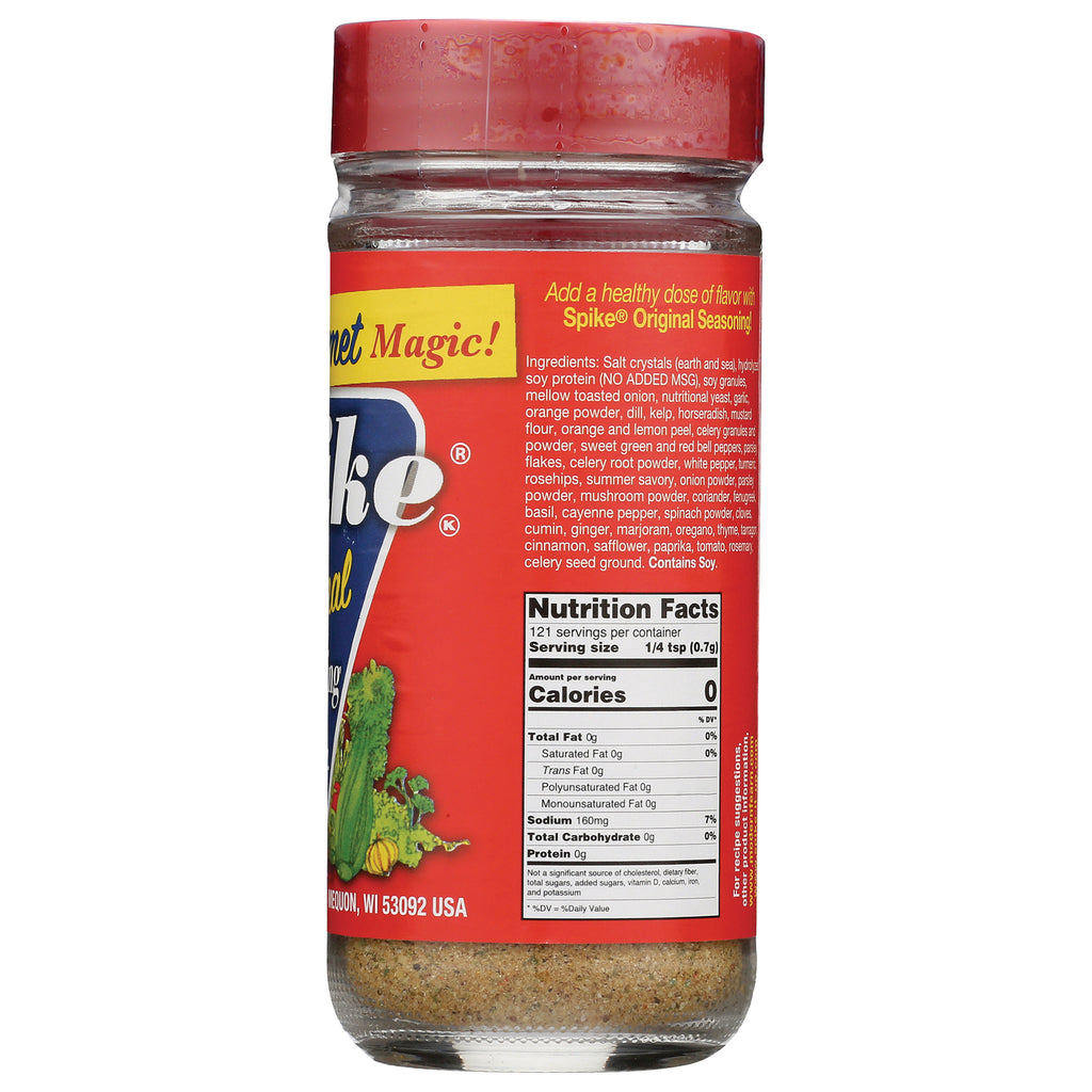 MPR001 | Back of red spice jar label showing ingredients list and Nutrition Facts panel - Thumbnail