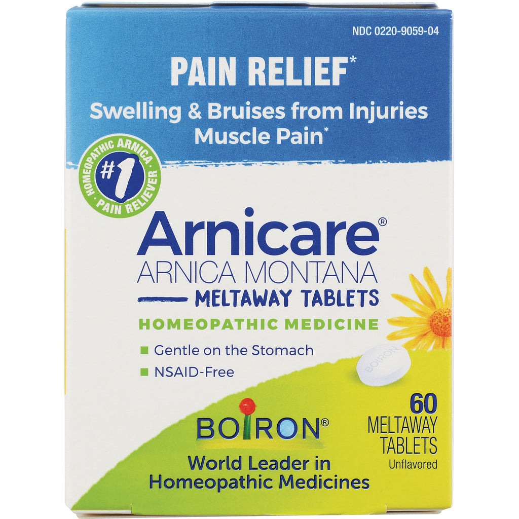 BRN048 | Arnicare Arnica Montana meltaway tablets front-facing box with Boiron branding and 60 count - Thumbnail