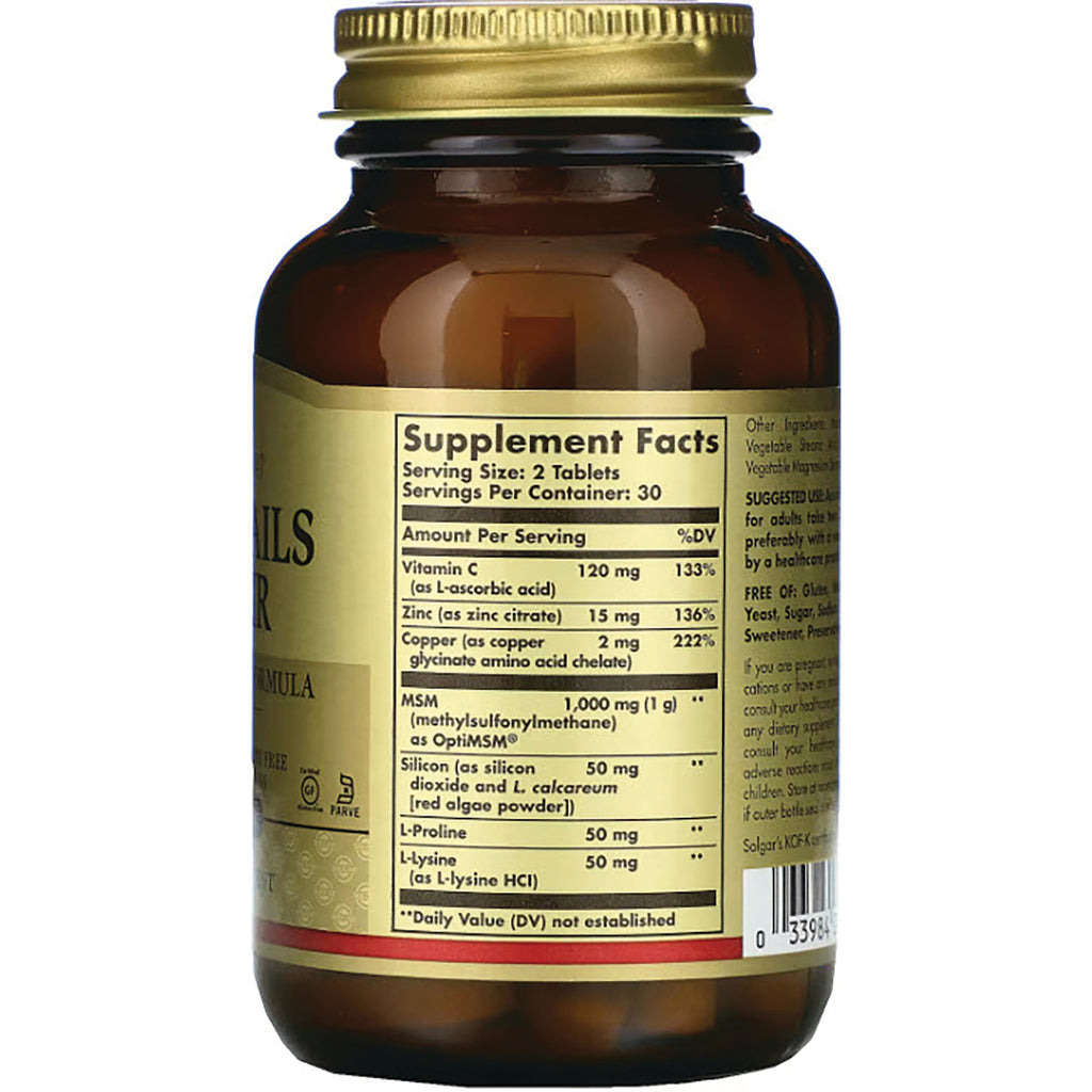 SLG237 | Back label with Supplement Facts panel showing serving size and ingredient amounts on amber bottle - Thumbnail