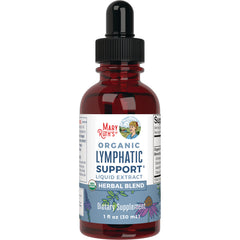 MRR027 | Mary Ruth's Organic Lymphatic Support liquid extract bottle with dropper, 1 fl oz