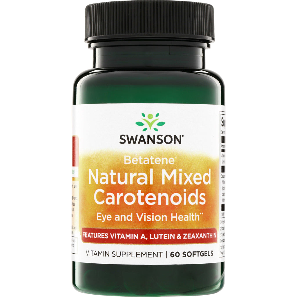 SWU1014 | Swanson Betatene Natural Mixed Carotenoids for eye and vision health; vitamin A, lutein & zeaxanthin; 60 softgels - Thumbnail