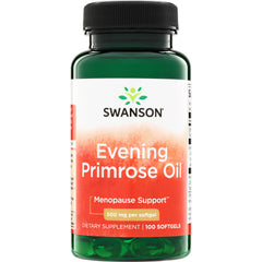SWE008 | Swanson Evening Primrose Oil, Menopause Support, 500 mg per softgel, 100 softgels bottle