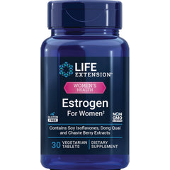 LE447 | Life Extension Estrogen For Women dietary supplement bottle front label, 30 vegetarian tablets