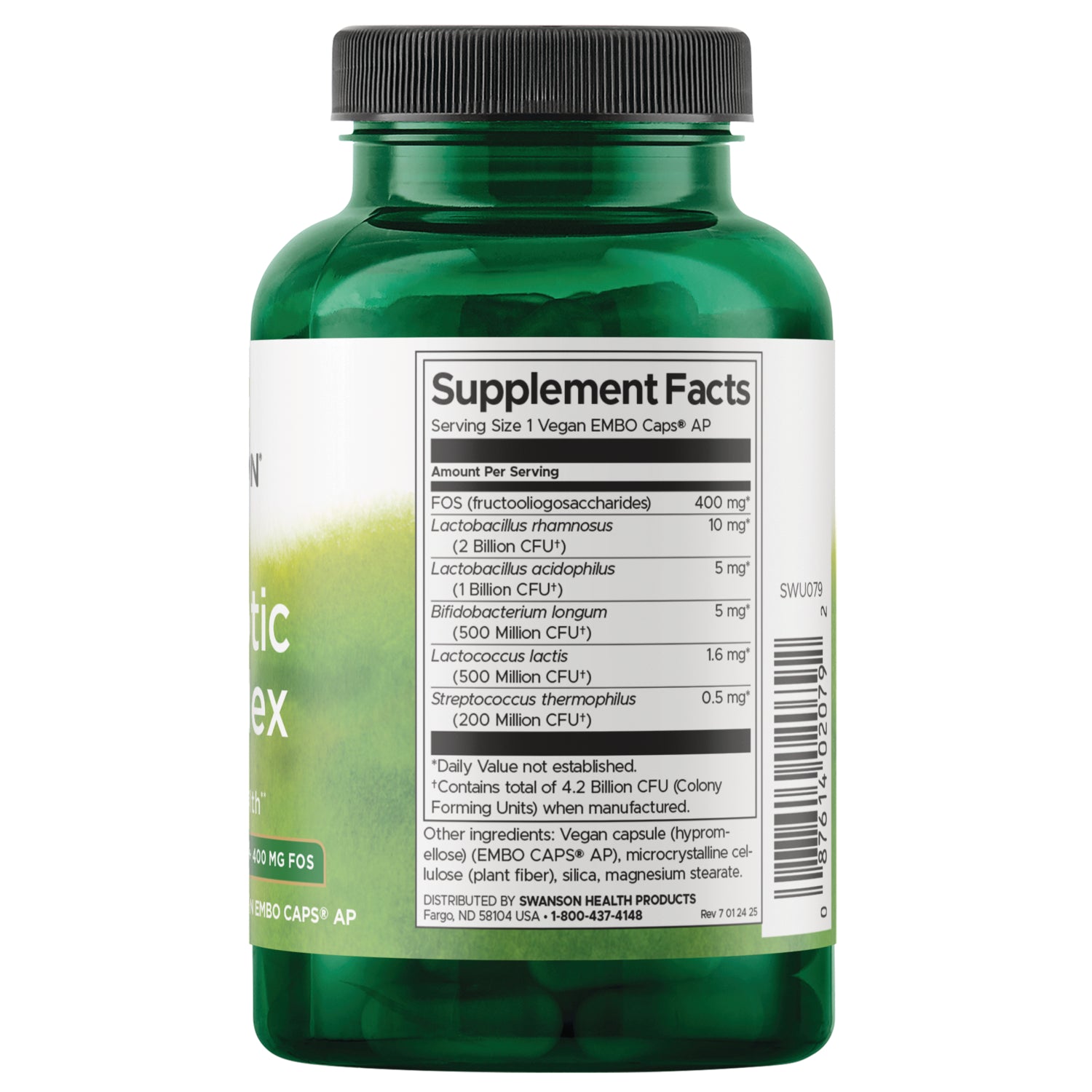 SWU079 | Back label with Supplement Facts