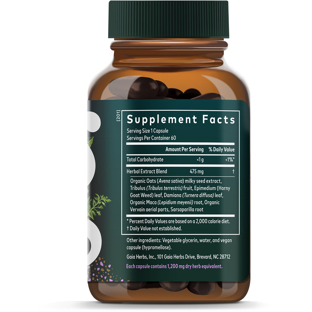 GH025 | Back of supplement box showing Supplement Facts panel, ingredient list, and suggested use instructions - Thumbnail