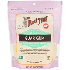 BOB304 | Bob's Red Mill Premium Guar Gum 8 oz pouch front showing Gluten Free Thickener & Binder label