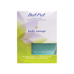 MMM003 | Buf-Puf body sponge retail box with green sponge visible through front window