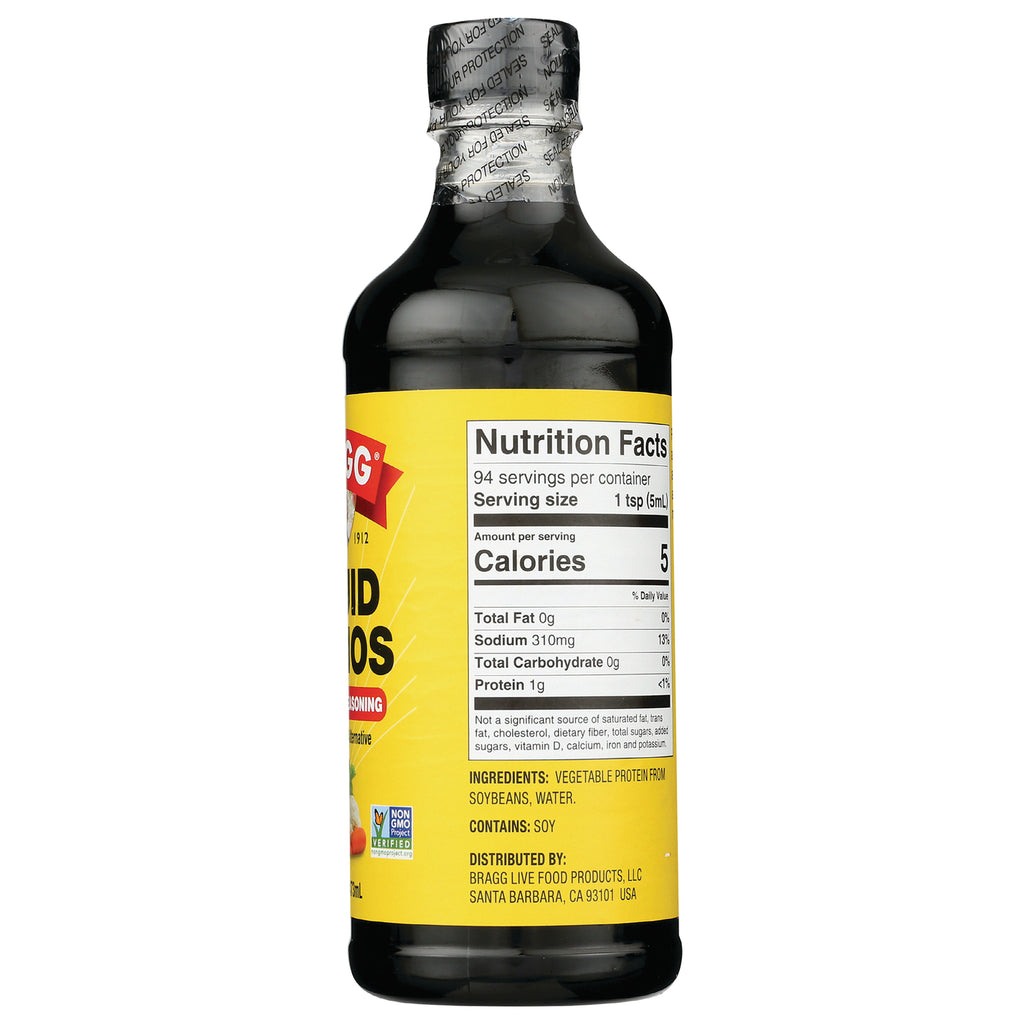 BR007 | Back label showing Nutrition Facts panel and ingredients on yellow bottle - Thumbnail