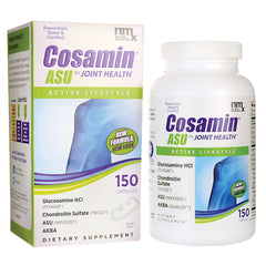 CSM015 | Cosamin ASU joint health supplement box and bottle showing 150 capsules and branding