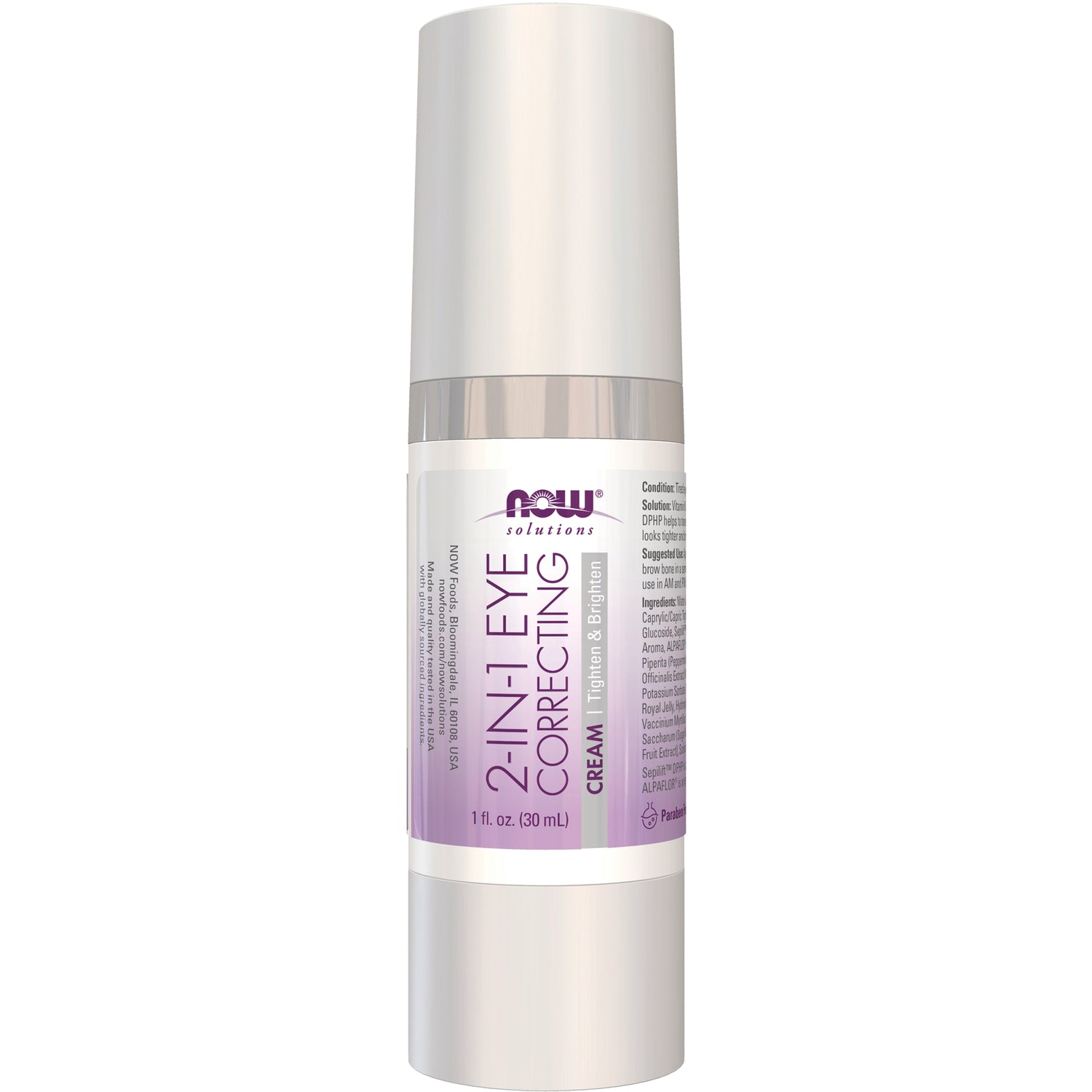 NWF938 | NOW Solutions 2-in-1 Eye Correcting cream pump bottle 1 fl oz