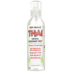 TDS001 | Front of Thai Crystal Deodorant Mist spray bottle, 8 oz, 100% Natural, 24 Hour Protection, Fragrance Free