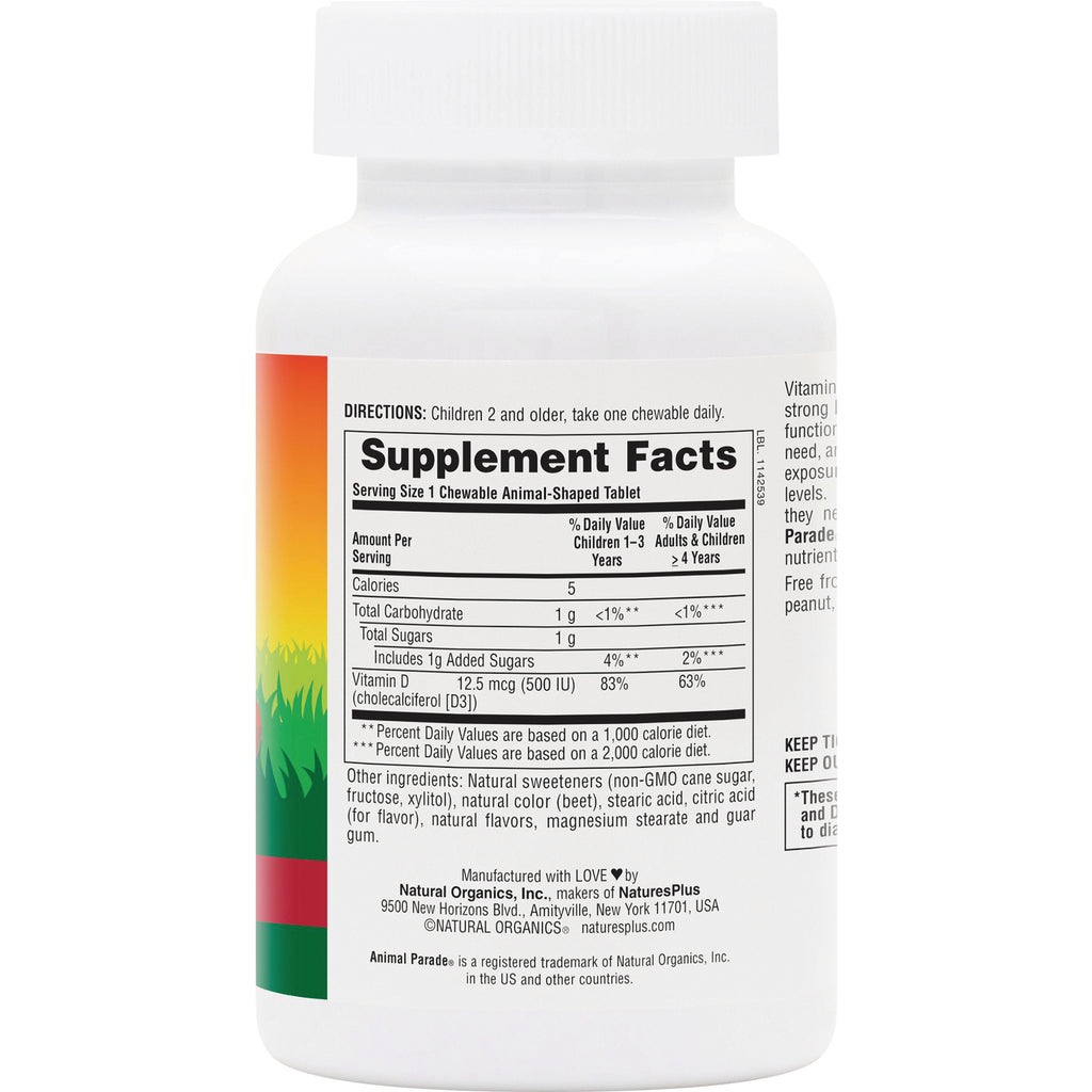 NTP065 | Back label with Supplement Facts panel, directions and ingredients list on white supplement bottle - Thumbnail