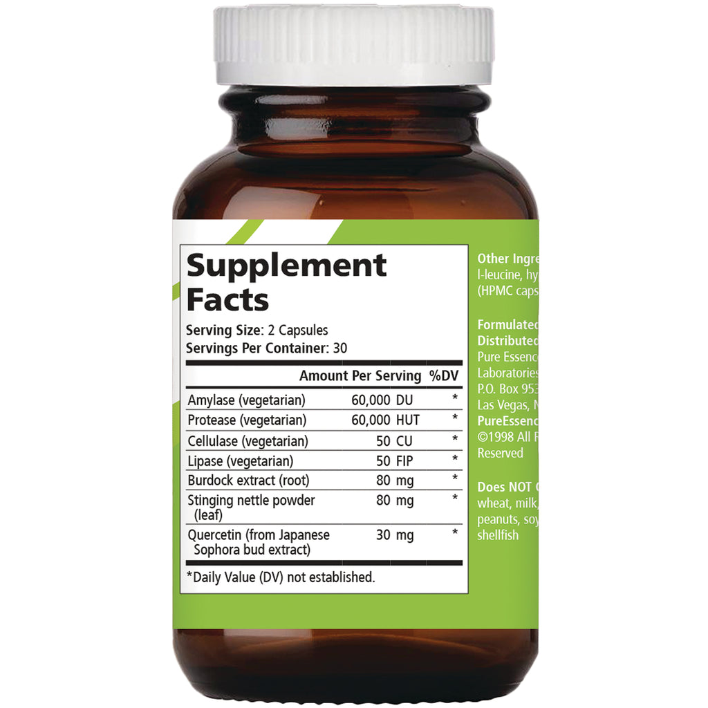 PEL055 | back of brown supplement bottle showing Supplement Facts label with ingredient amounts - Thumbnail