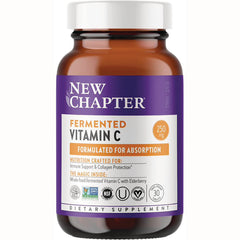 NWC339 | New Chapter fermented Vitamin C 250 mg brown bottle with purple label, 30 tablets