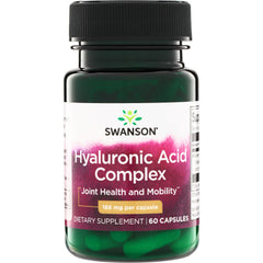 SWU864 | Swanson Hyaluronic Acid Complex, 166 mg per capsule, 60 capsules, dietary supplement bottle front label