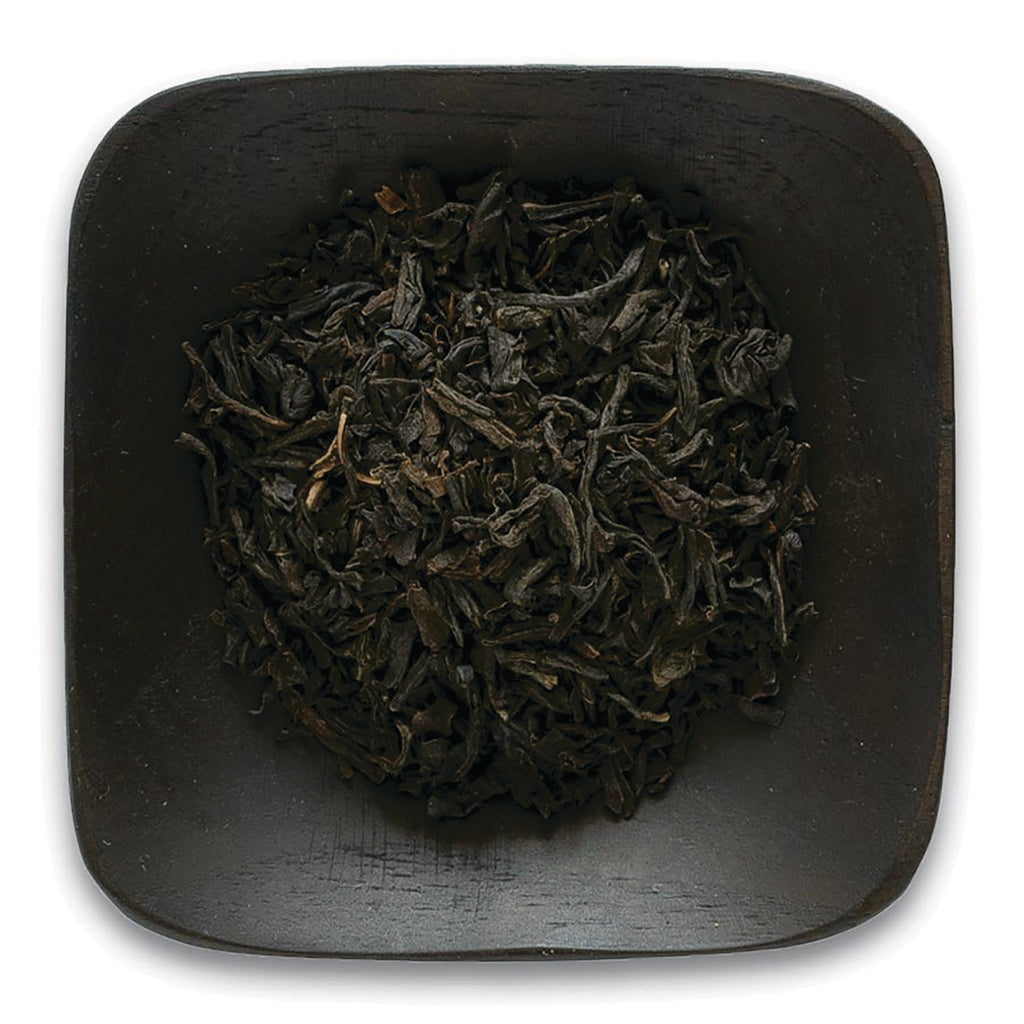 FNP041 | loose black tea leaves in a dark square dish - Thumbnail