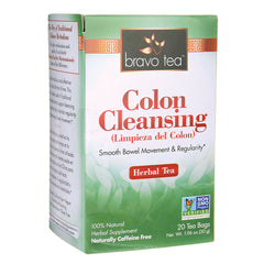 BVT005 | Bravo Tea Colon Cleansing herbal tea box front showing product name, herbal tea label and 20 tea bags
