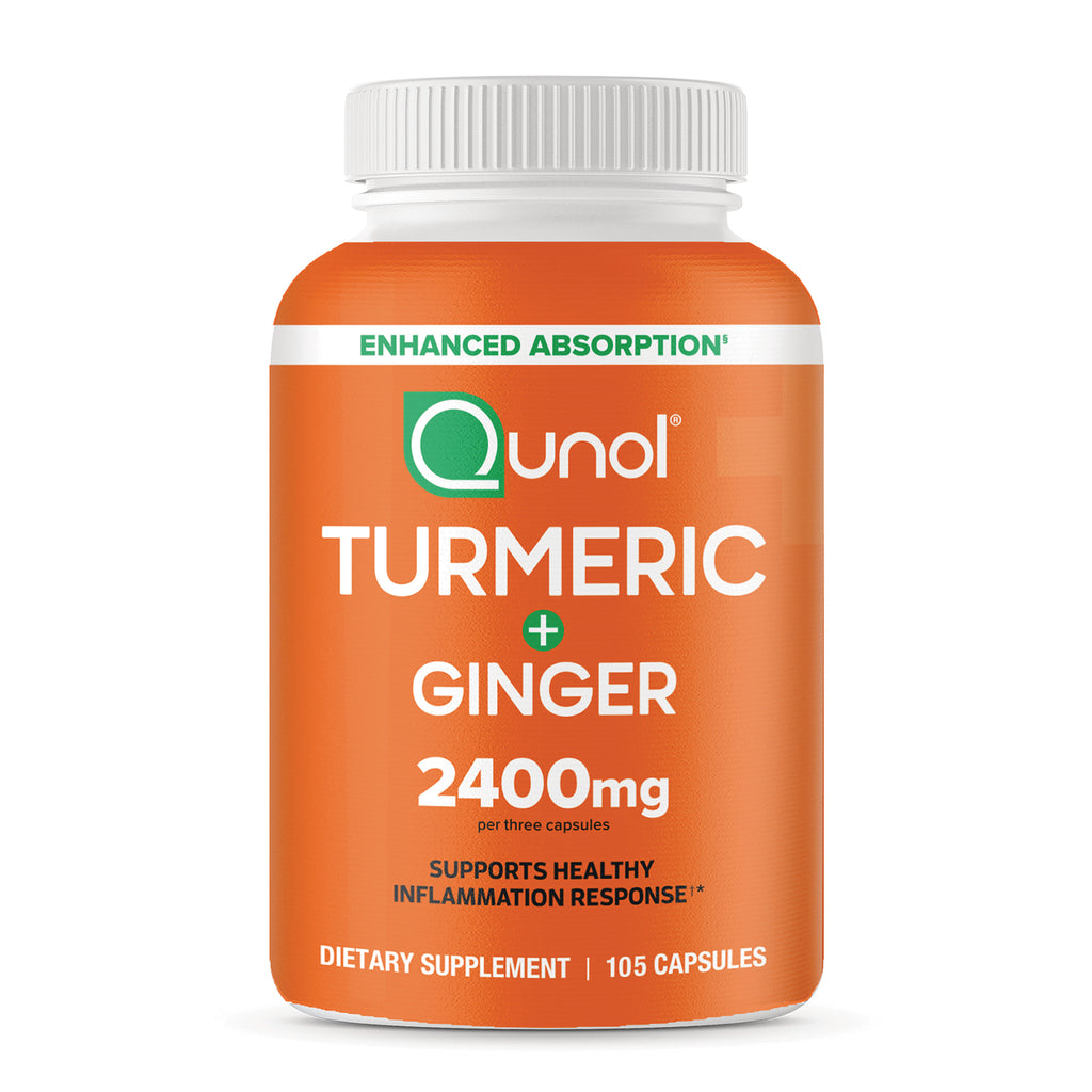 QNL017 | Qunol Turmeric + Ginger dietary supplement bottle, 105 capsules - Thumbnail