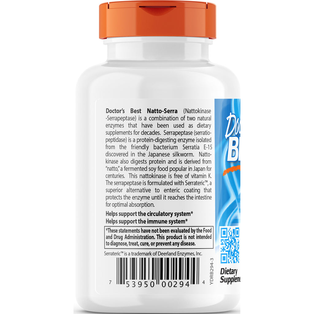 DB228 | Back label of white supplement bottle showing ingredients text, warning box, QR code, and barcode - Thumbnail