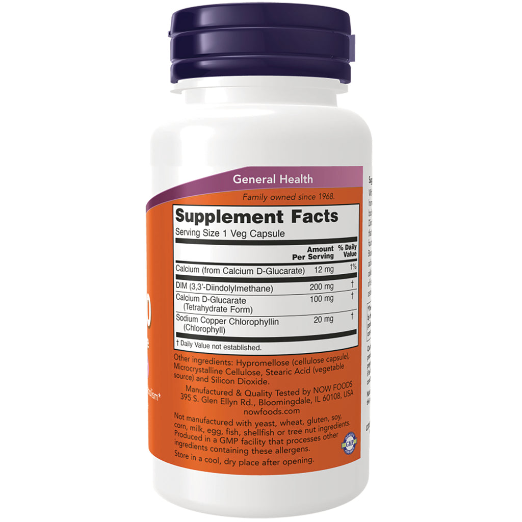NWF1393 | Back of white supplement bottle showing Supplement Facts panel and ingredient text - Thumbnail