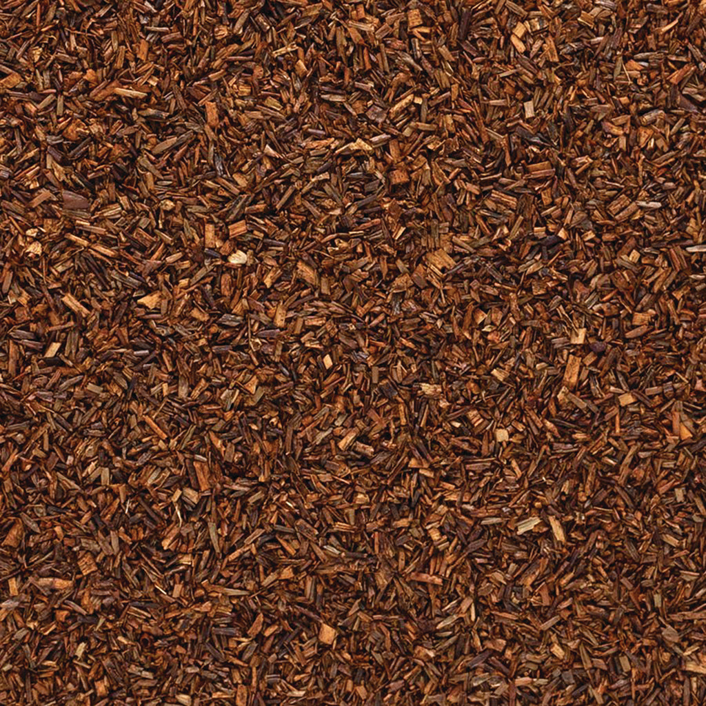 FNP030 | Close-up of loose reddish-brown rooibos tea leaves filling frame - Thumbnail