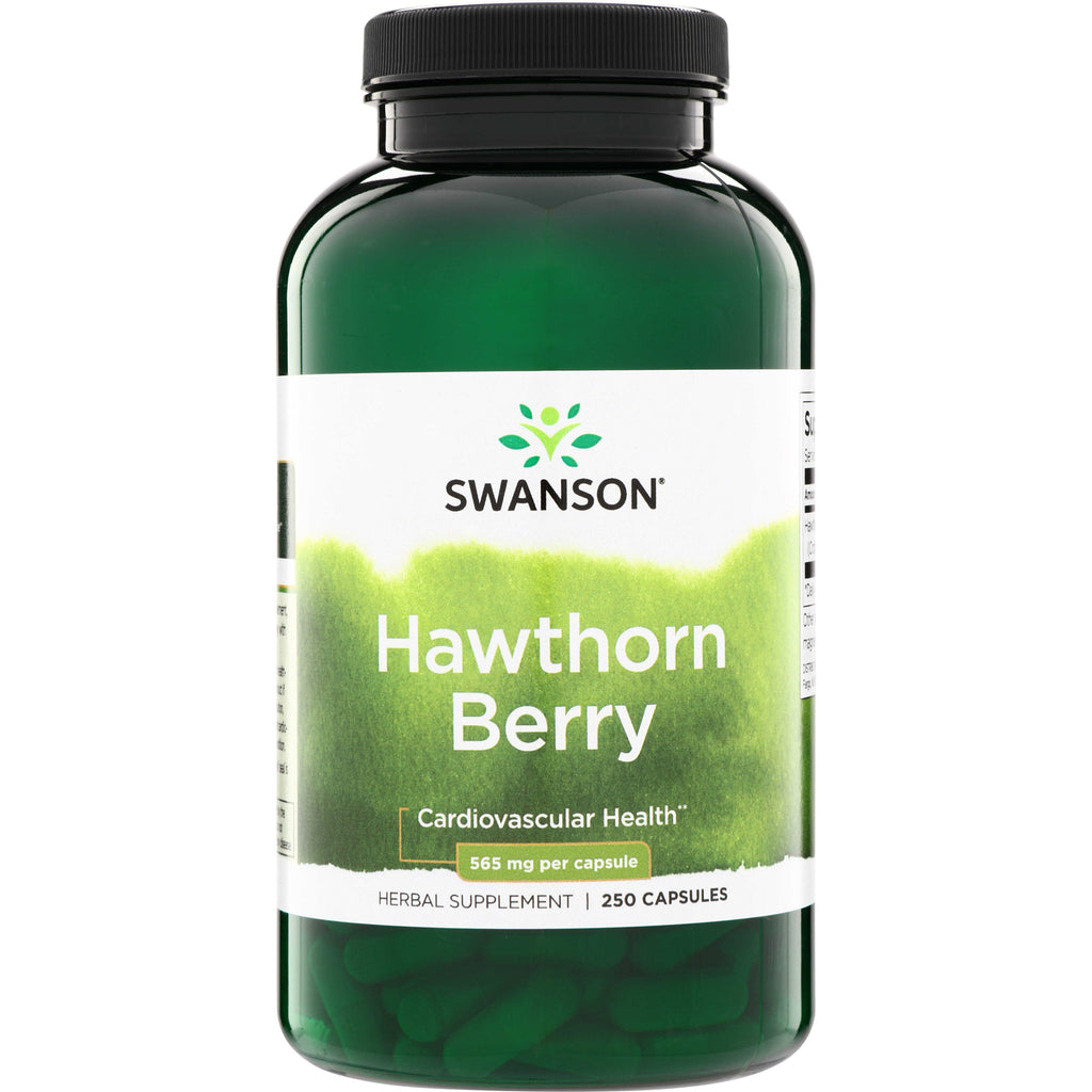 SW773 | Swanson Hawthorn Berry 565 mg per capsule, 250 capsules bottle front - Thumbnail