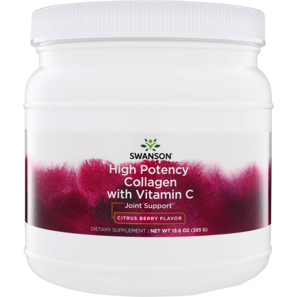 SWU1025 | Swanson High Potency Collagen with Vitamin C powder, Joint Support, Citrus Berry flavor, 13.6 oz - Thumbnail