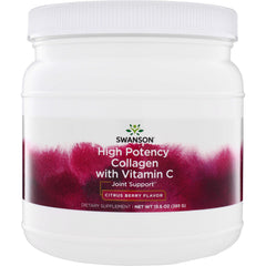 SWU1025 | Swanson High Potency Collagen with Vitamin C powder, Joint Support, Citrus Berry flavor, 13.6 oz