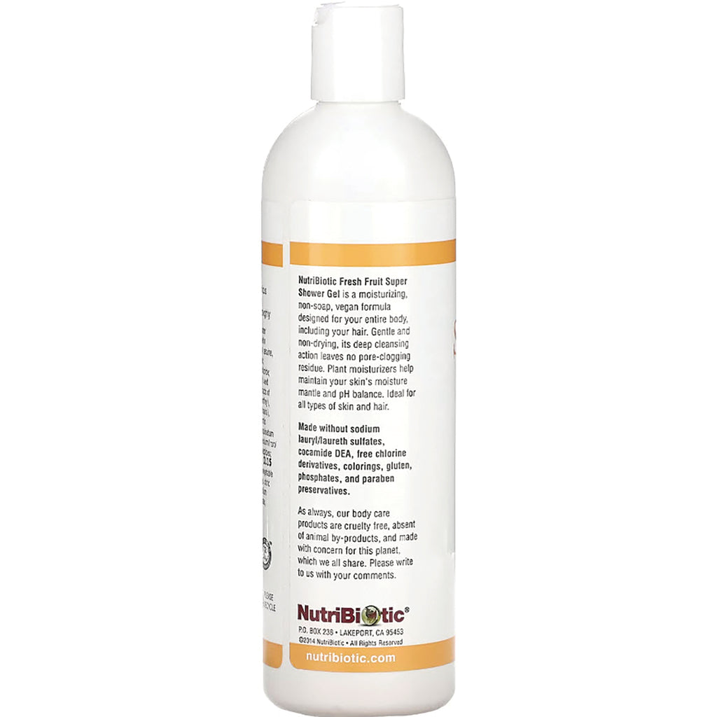 NUB009 | Back label of white NutriBiotic bottle showing product information, ingredients, and company logo - Thumbnail