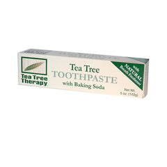 TTT024 | Tea Tree Therapy Tea Tree Toothpaste with Baking Soda, 5 oz (142 g) box front