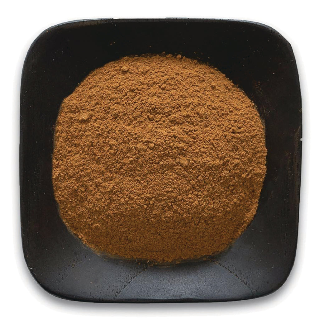 FNP069 | heap of brown ground powder in a black square dish - Thumbnail