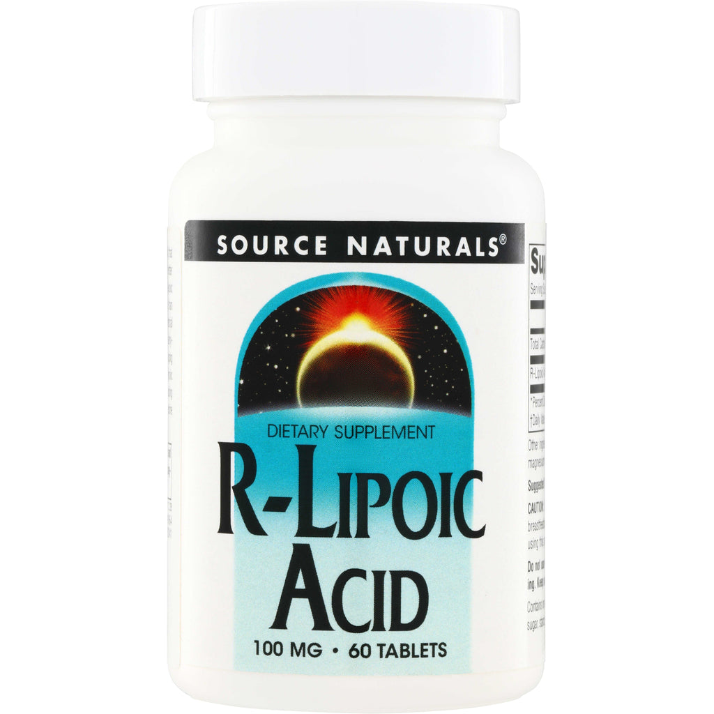 SN134 | Source Naturals R-Lipoic Acid dietary supplement, 100 mg, 60 tablets bottle - Thumbnail