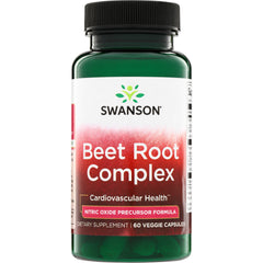 SWU831 | Swanson Beet Root Complex bottle, Cardiovascular Health, 60 veggie capsules