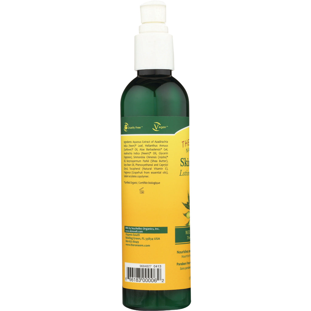 OGX009 | Back of green spray bottle with yellow label showing ingredients text and barcode - Thumbnail