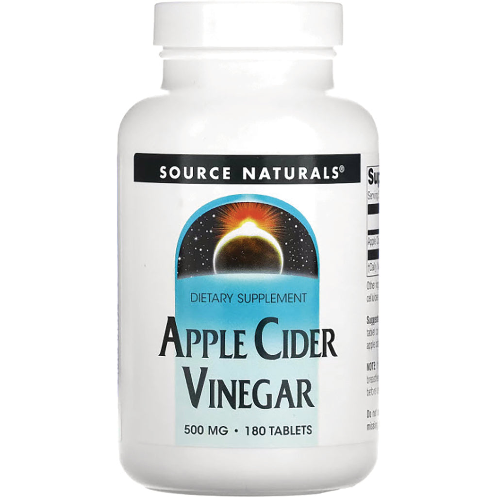 SN503 | Source Naturals Apple Cider Vinegar dietary supplement, 500 mg, 180 tablets - Thumbnail