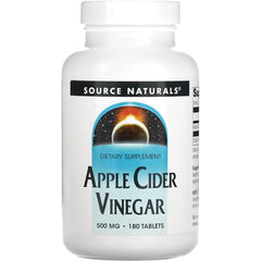 SN503 | Source Naturals Apple Cider Vinegar dietary supplement, 500 mg, 180 tablets