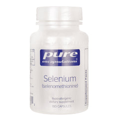 PRN172 | Pure Encapsulations Selenium (selenometionine) white supplement bottle, 180 capsules