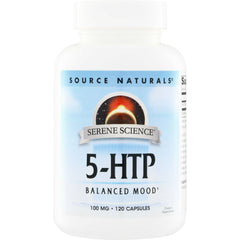 SN374 | Source Naturals Serene Science 5-HTP Balanced Mood, 100 mg, 120 capsules bottle