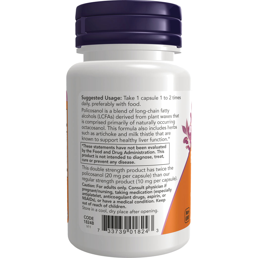 NWF774 | Back label of white supplement bottle showing suggested usage Take 1 capsule 1 to 2 times daily, caution text, and barcode - Thumbnail