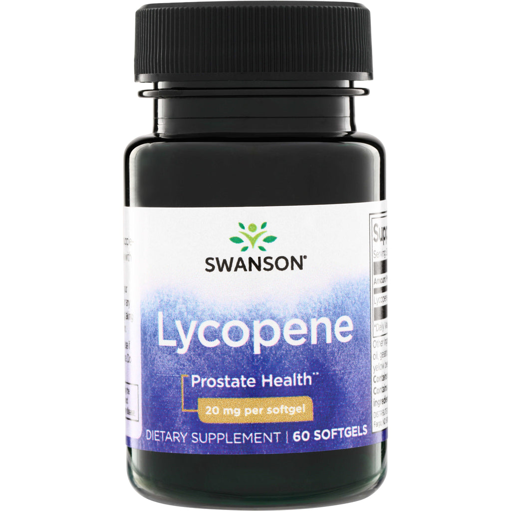 SW950 | Swanson Lycopene supplement, Prostate Health, 20 mg per softgel, 60 softgels bottle - Thumbnail