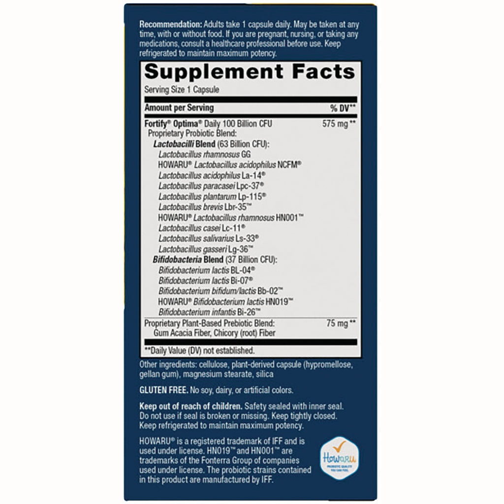 NW804 | Supplement Facts panel and ingredient list on blue box back - Thumbnail