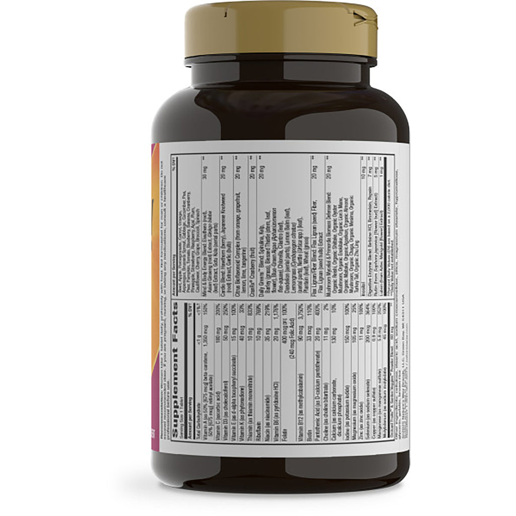 NW1064 | back label with Supplement Facts panel and icons reading Gluten Free and No Artificial Colors - Thumbnail
