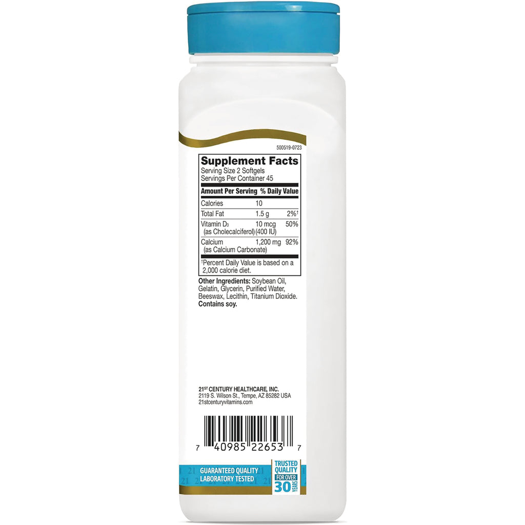 CNT026 | Back of white supplement bottle showing Supplement Facts panel, ingredient list and barcode - Thumbnail