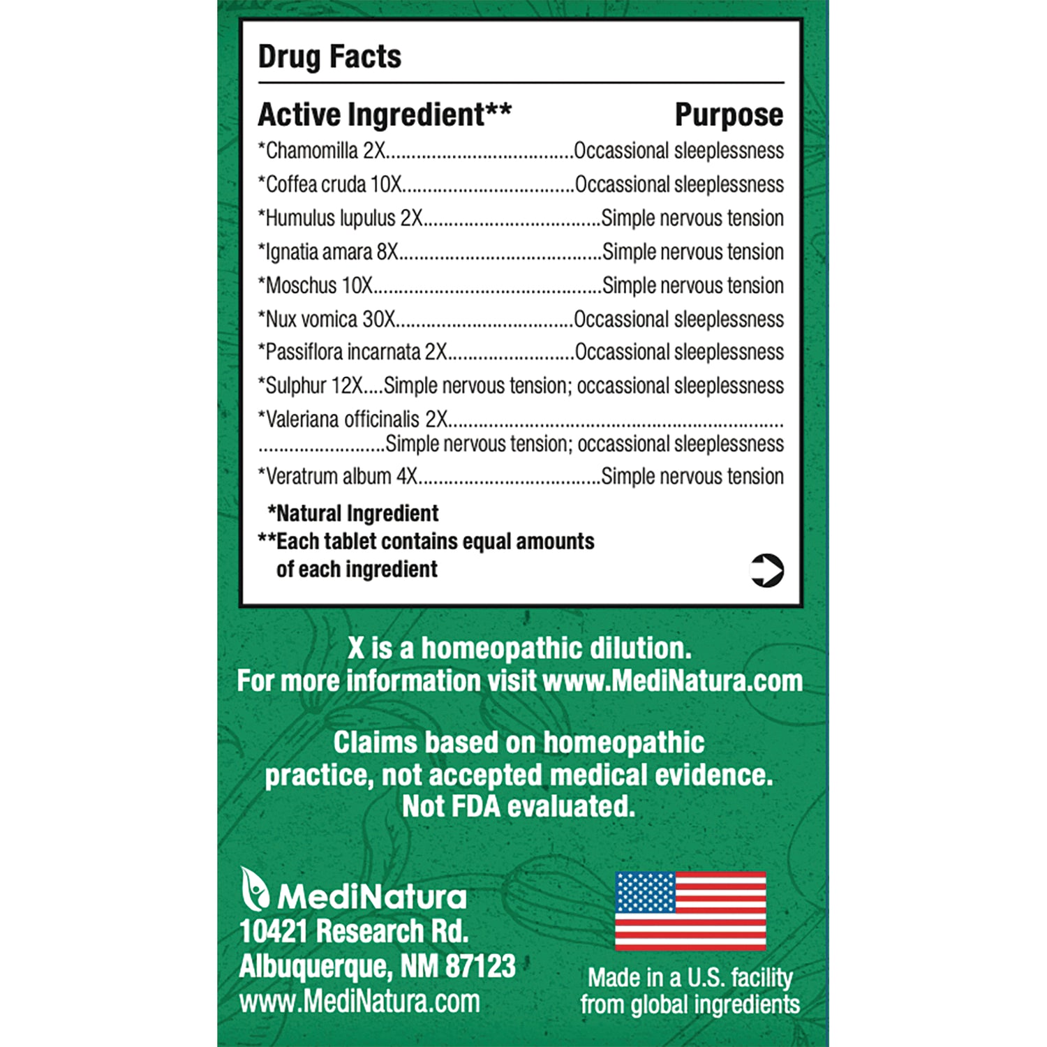 MNA030 | back of product box reading The BHI Story with brand history text on green and white background