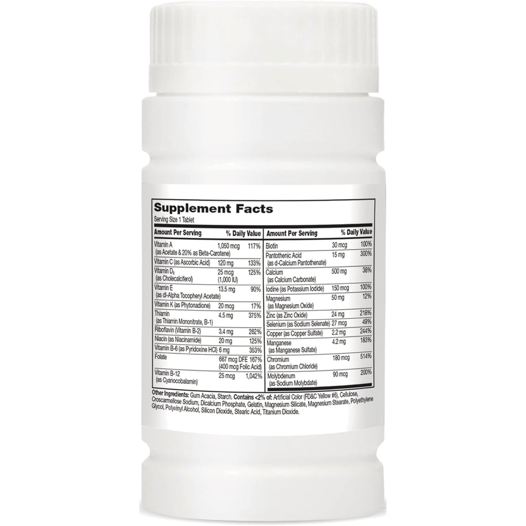 CNT215 | Back label showing Supplement Facts panel and ingredient list on a white supplement bottle - Thumbnail