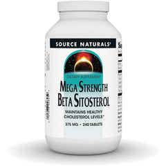 SN969 | Source Naturals Mega Strength Beta Sitosterol supplement, 375 mg, 240 tablets, front bottle